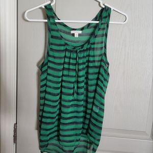 Caslon Green Sheer Sleeveless Blouse